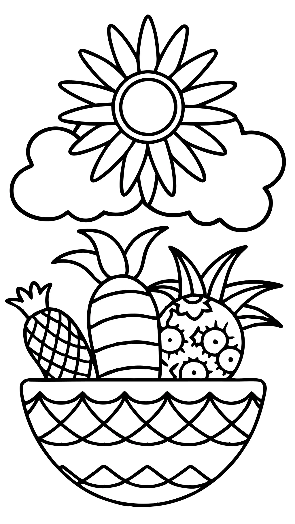 easy summer coloring pages for adults